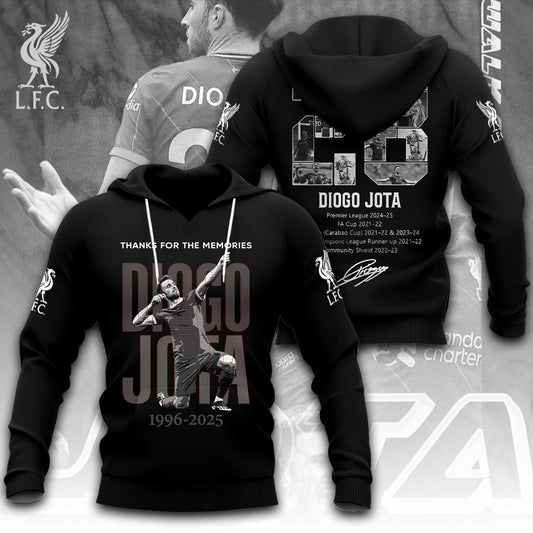 Diogo Jota Thank You For The Memories LFC 2025 Hoodie