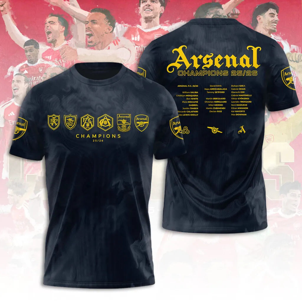 Arsenal F.C Premier League champions 25/26 T-SHIRT