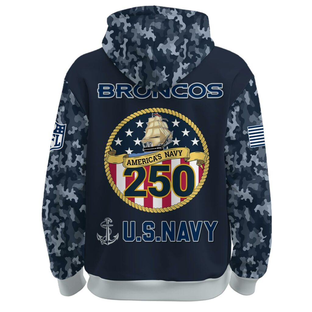 Denver Broncos Navy 250th Birthday Hoodie Limited Edions