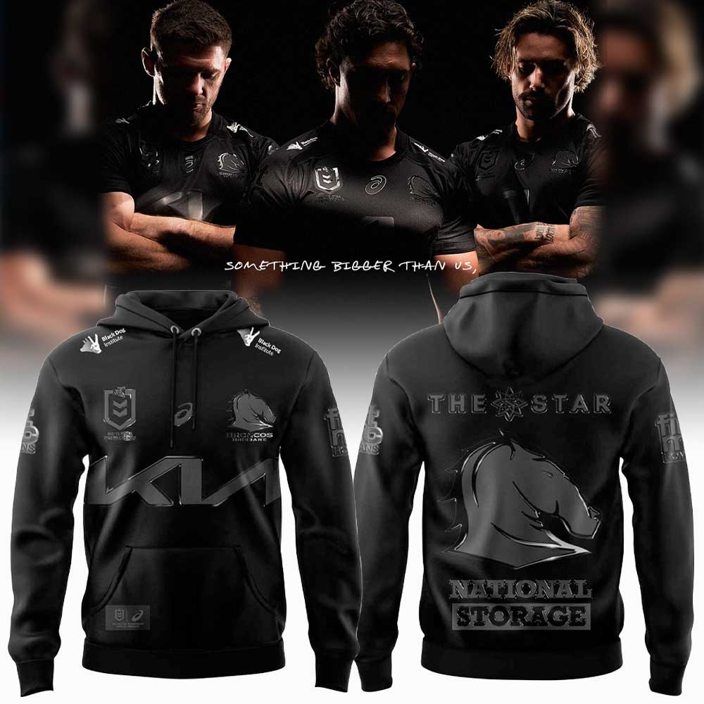 Limited Brisbane Broncos Our 2025 Black Uniform Hoodie