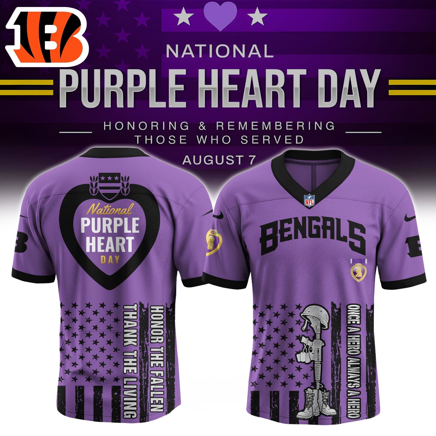 CIN x Purple Heart Day Jersey Limited