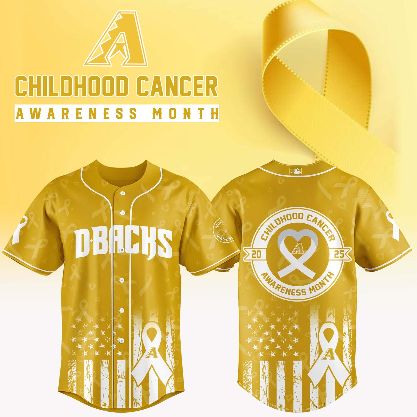 Arizona Diamondbacks x Childhood Cancer Awareness Month 2025 Jersey Editions Limited