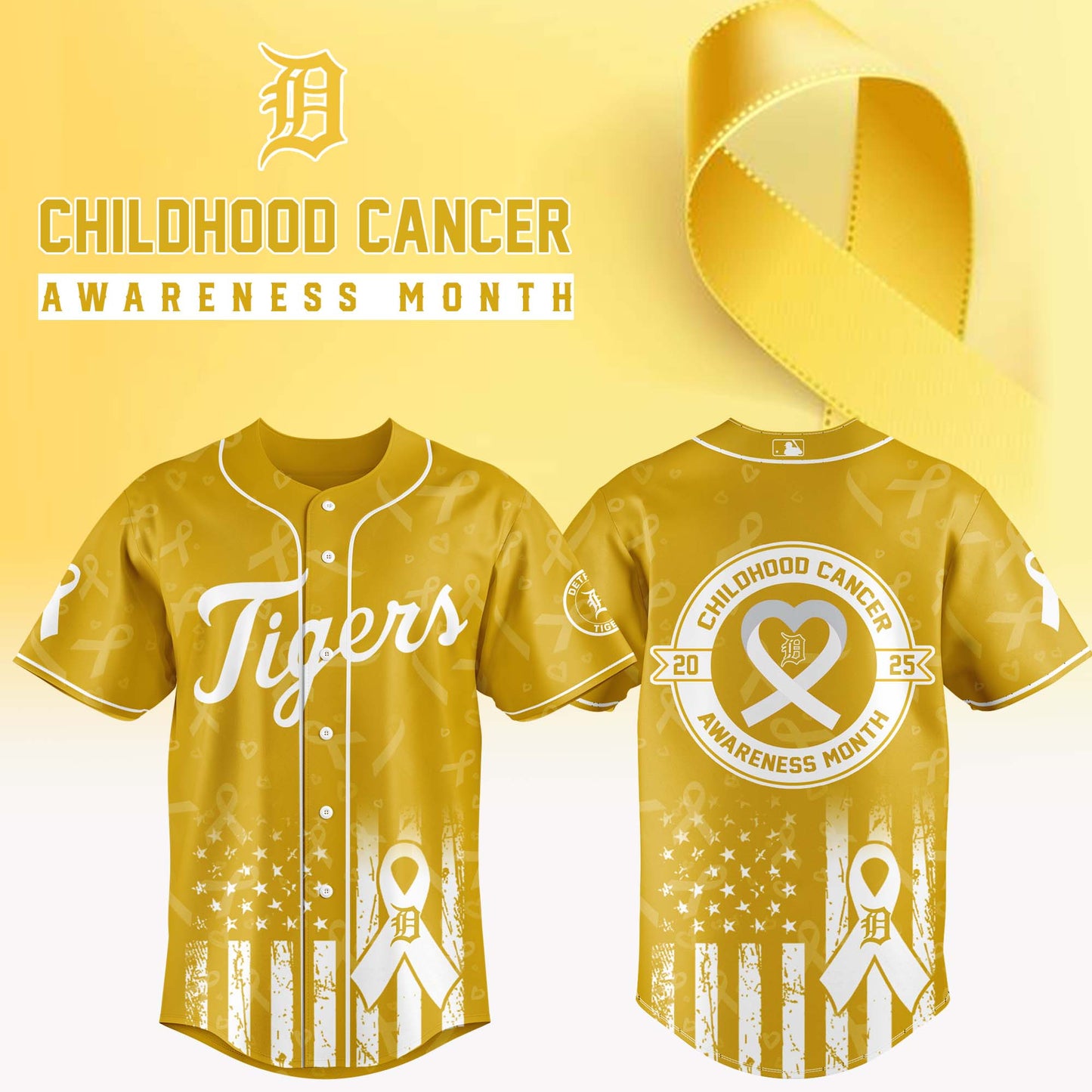 Detroit Tigers x Childhood Cancer Awareness Month 2025 Jersey Editions Limited