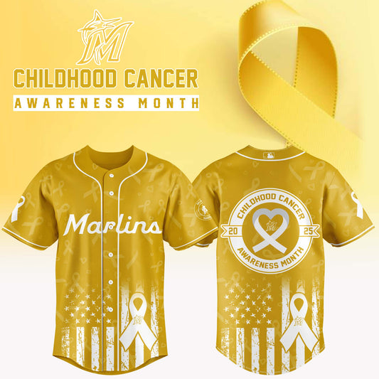 Miami Marlins x Childhood Cancer Awareness Month 2025 Jersey Editions Limited