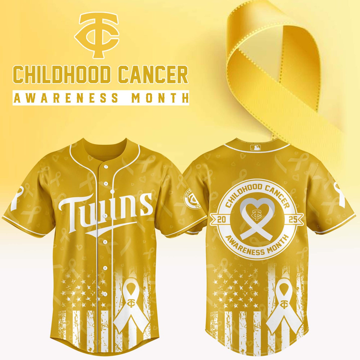 Minnesota Twins x Childhood Cancer Awareness Month 2025 Jersey Editions Limited