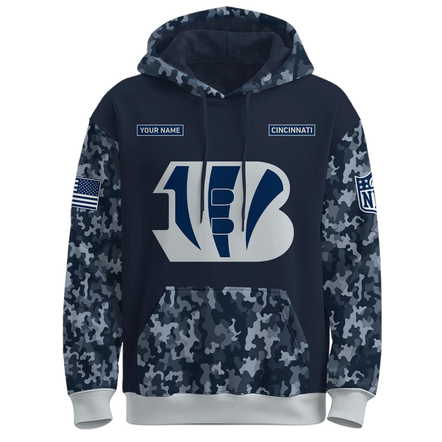 Cincinnati Bengals Navy 250th Birthday Hoodie Limited Edions
