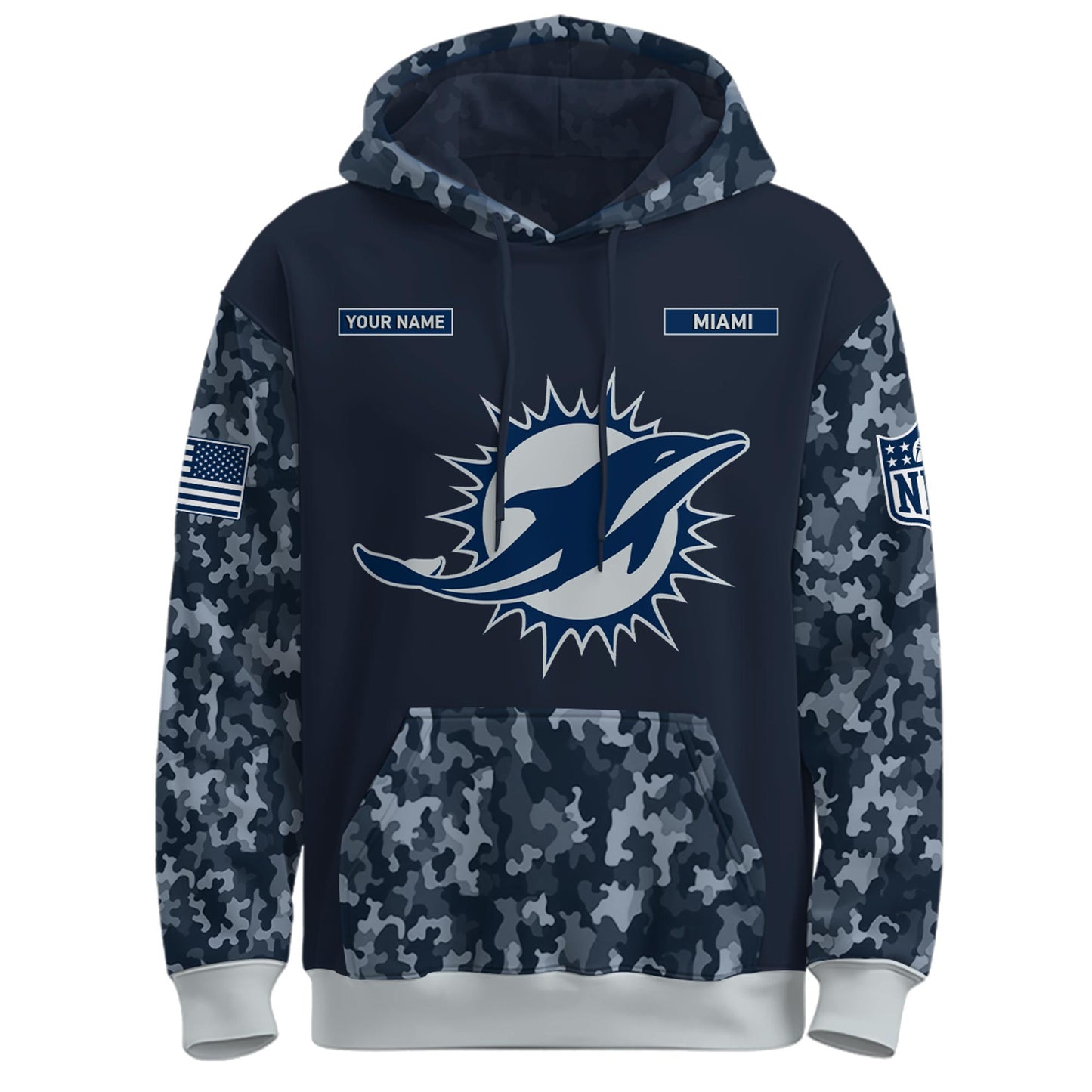 Miami Dolphins Navy 250th Birthday Hoodie Limited Edions