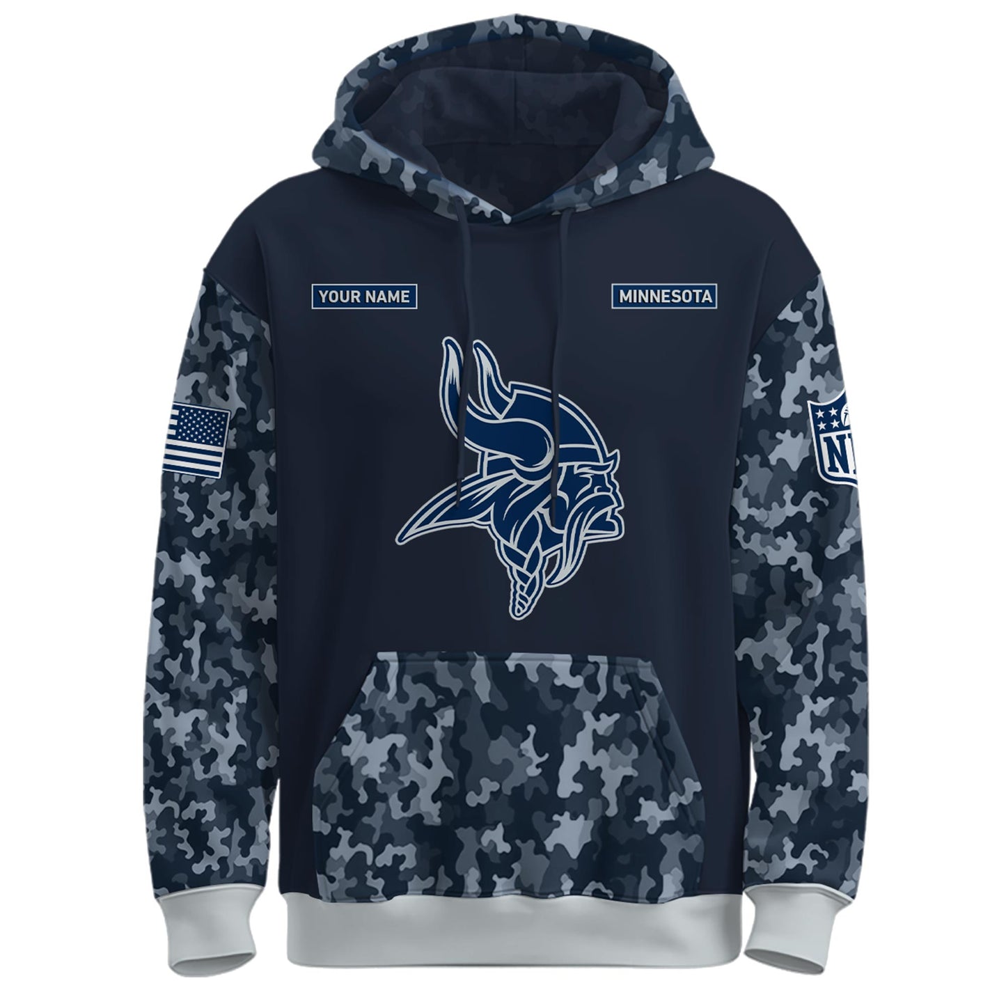 Minnesota Vikings Navy 250th Birthday Hoodie Limited Edions