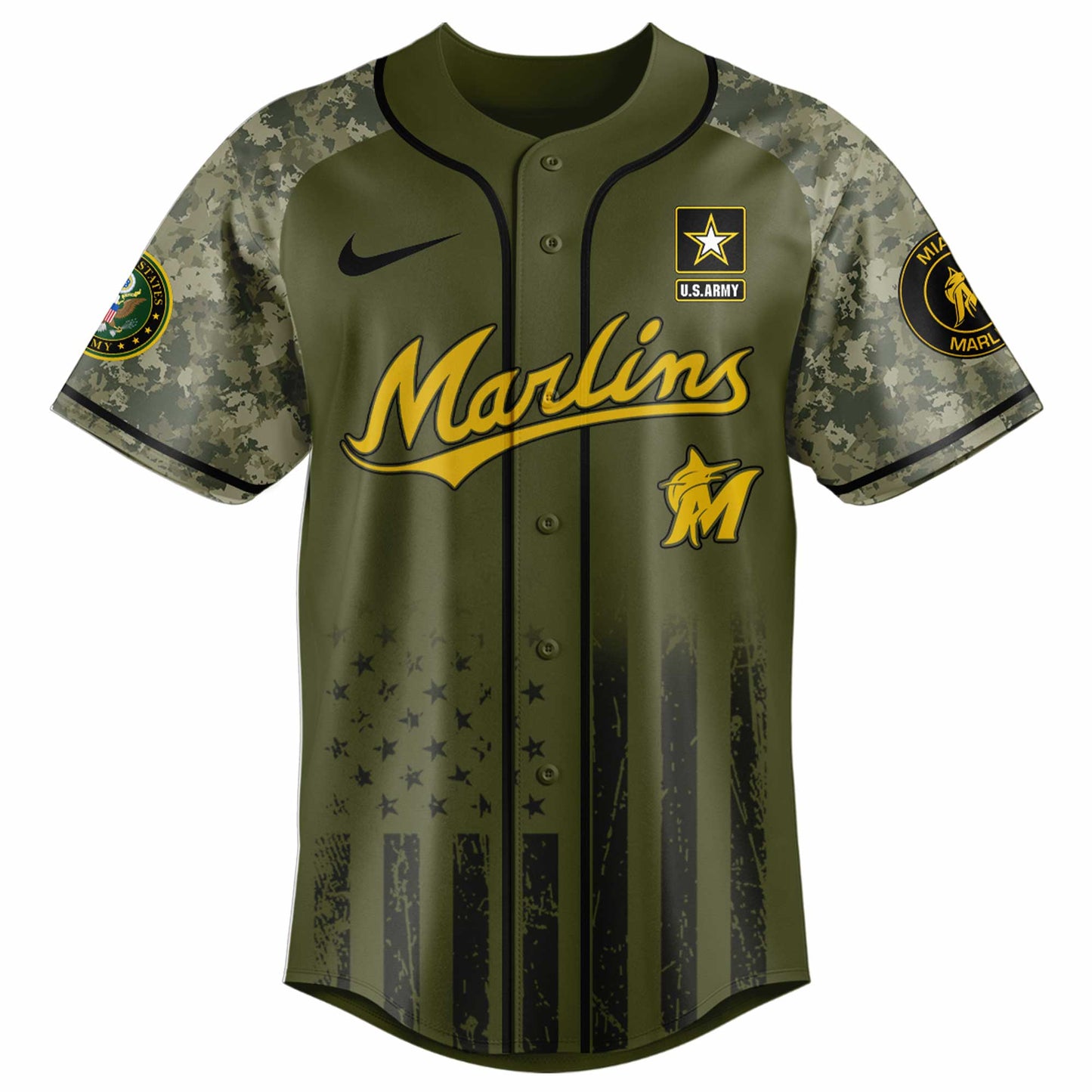 Miami Marlins MLB x 250 U.S. ARMY Jersey 03