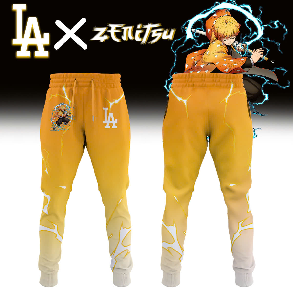 LA vs Demon slayer Agatsuma Zenitsu JERSEY
