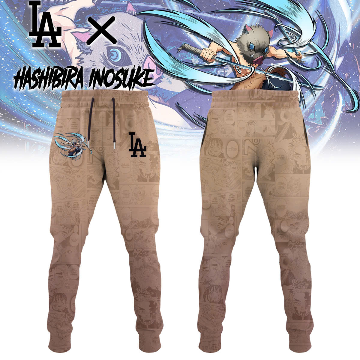 LA vs Demon slayer Hashibira Inosuke Tshirt