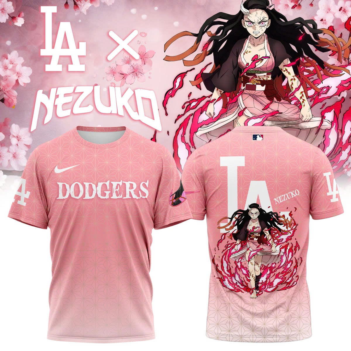 LA vs Demon slayer Kamado Nezuko Tshirt