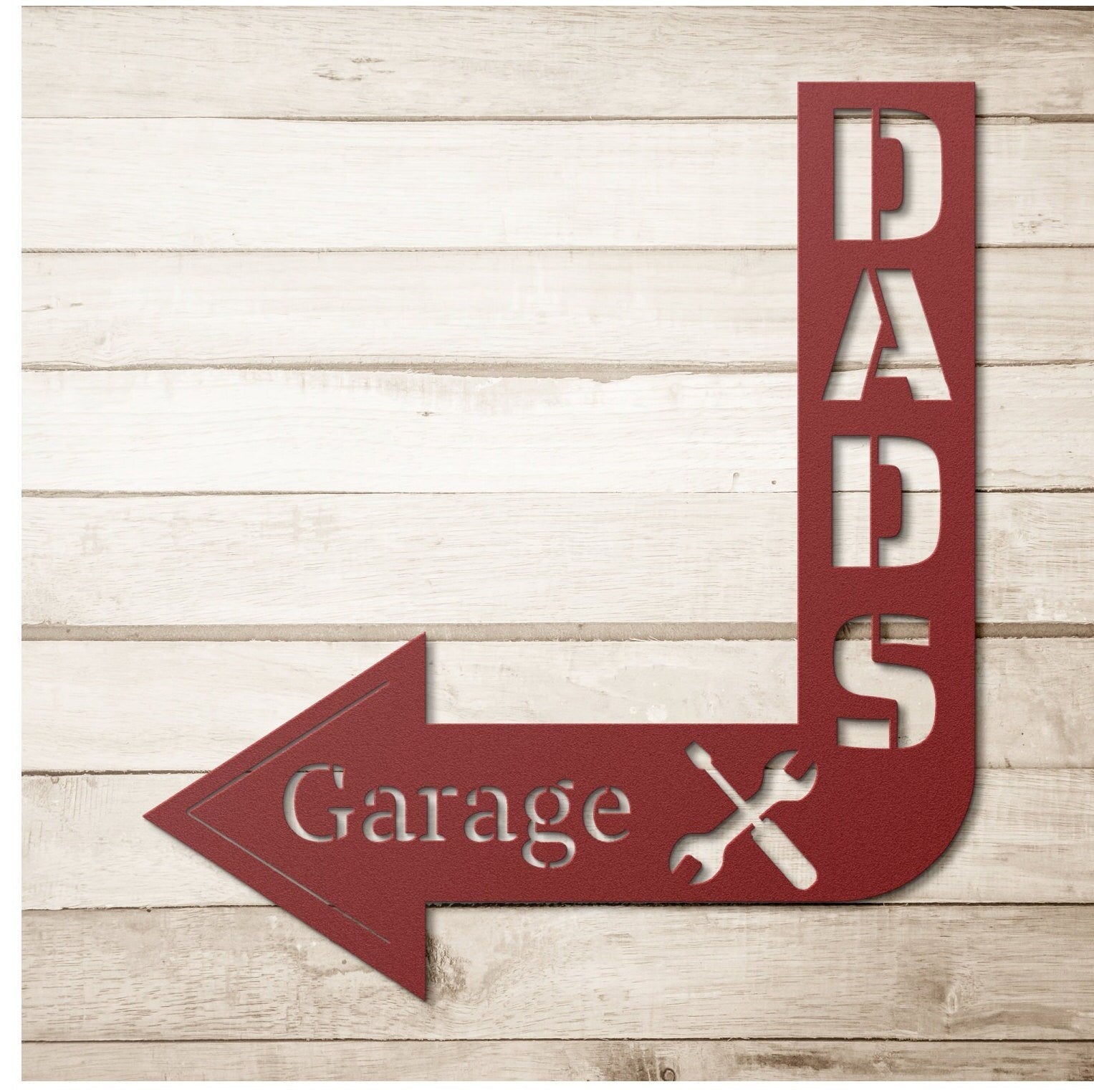 Dads Garage Metal Sign, Fathers Day Metal Art, Personalized Gift for Dad, Dad Name Sign, Fathers Day Gift, Garage Wall Sign, Metal Dad Gift