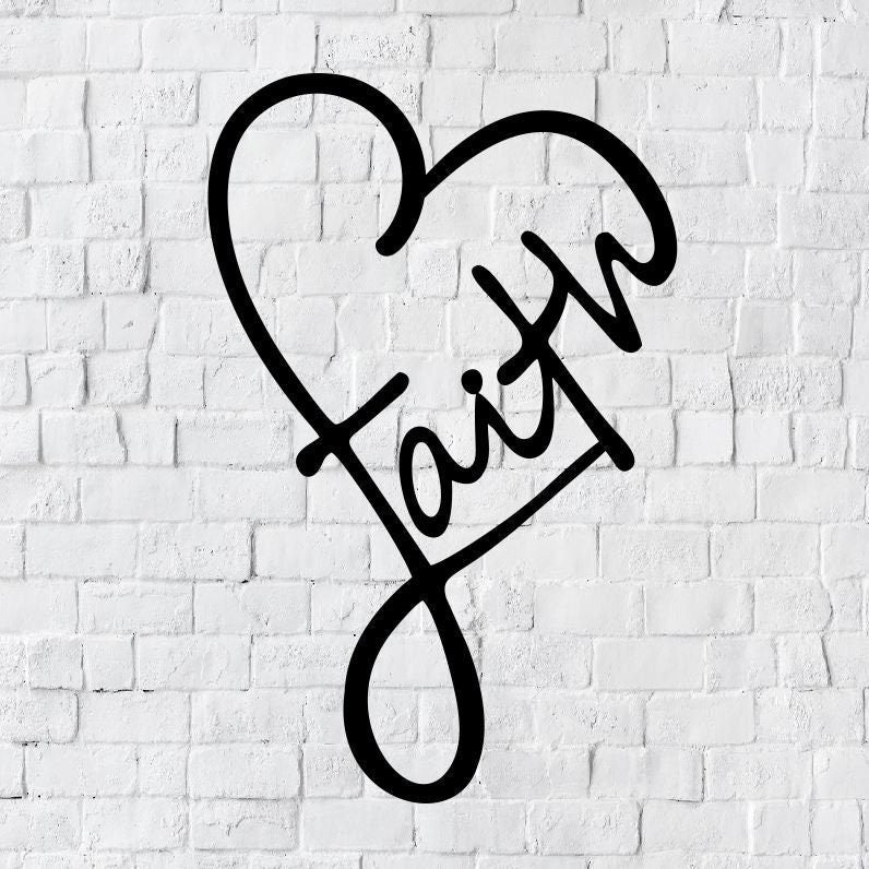 Faith Metal Wall Art / Faith Wall Decor / Metal Wall Decor / Home Decor / Faith Home Decor / Metal Wall Art Words / 04