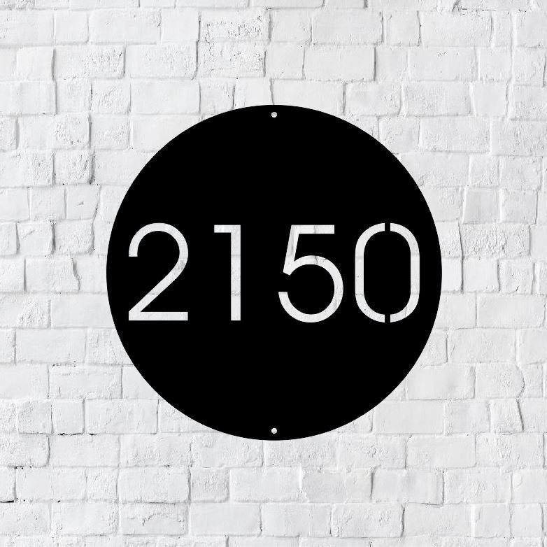 Circular Metal House Number Sign | Circle Address Sign | Modern Address | Art Decor Address Sign | Metal Address Sign | Address Plaque