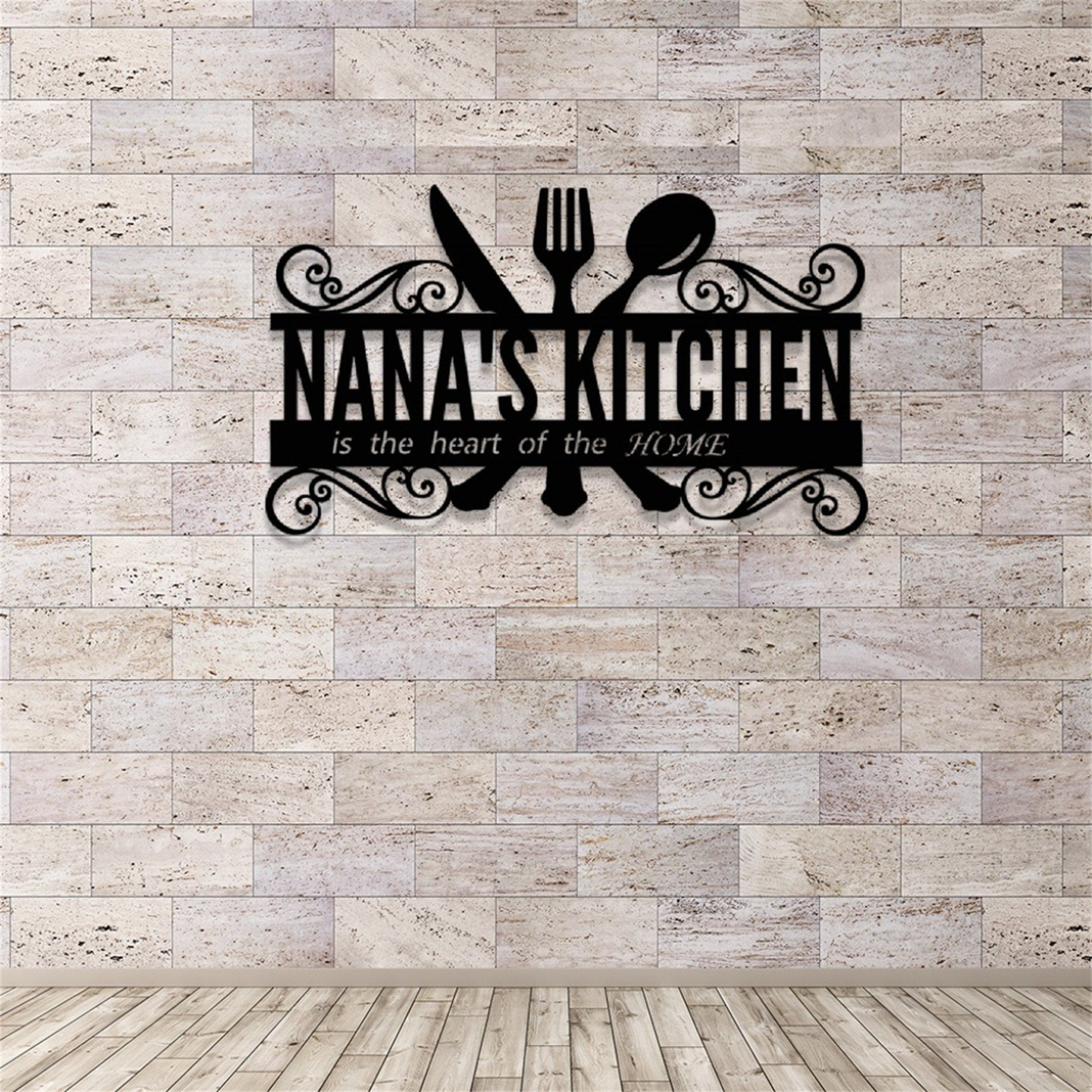 Custom Kitchen Metal Sign With Lights,Personalized Kitchen Name Signs,Custom Metal Sign for Kitchen,Kitchen Wall Art,Kitchen Wall Decor