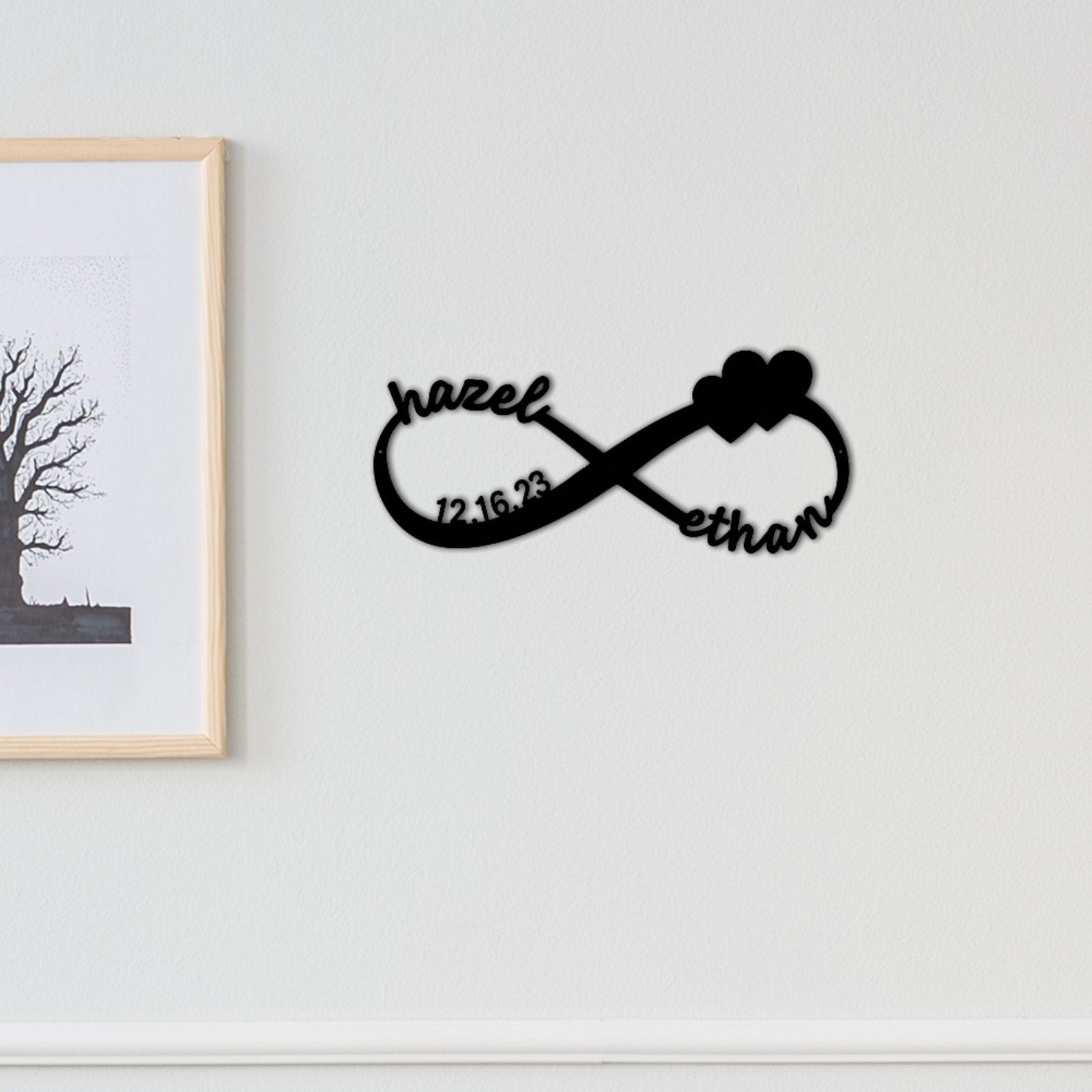 Metal Wedding Date Sign,Custom Infinity Sign,Personalized Wedding Gift for Couple,Engagement Gift,Anniversary Sign,Bridal Shower Gift