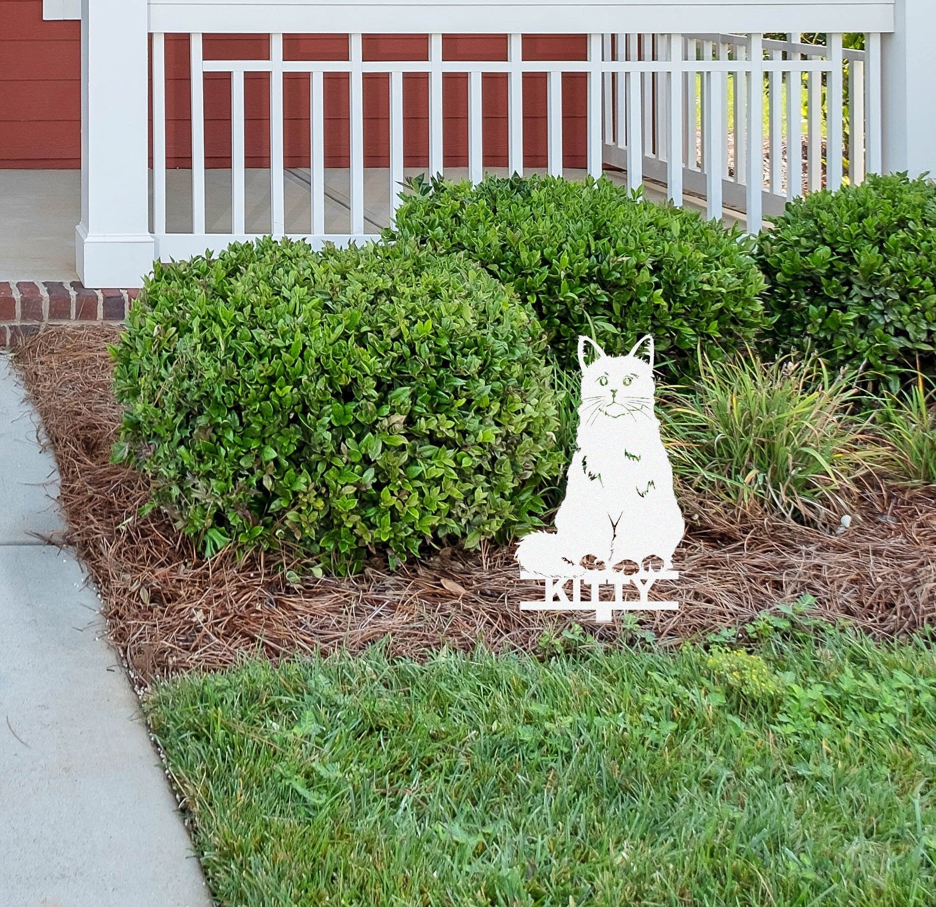 Custom Maine Coon Cat Memorial Stake Sign,Pet Grave Markers Sign, Metal Sign With Stake,Pet Loss Gift,Sympathy Sign, Remembrance Stake