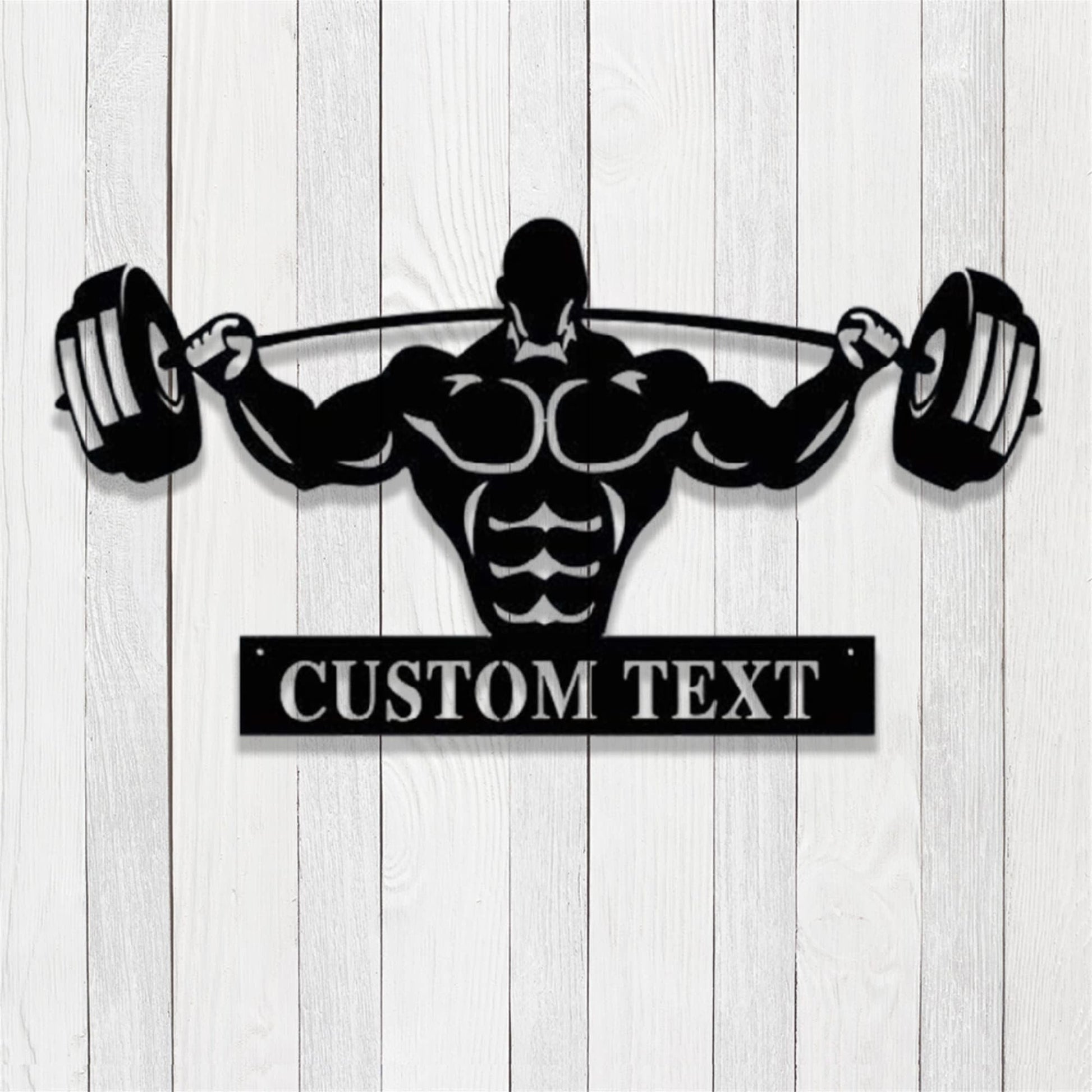 Custom Gym Sign With Lights,Powerlifting Sport Metal Wall Art,Personalized Fitness Room Sign,Powerlifting Home Decor,Gym Metal Wall Decor
