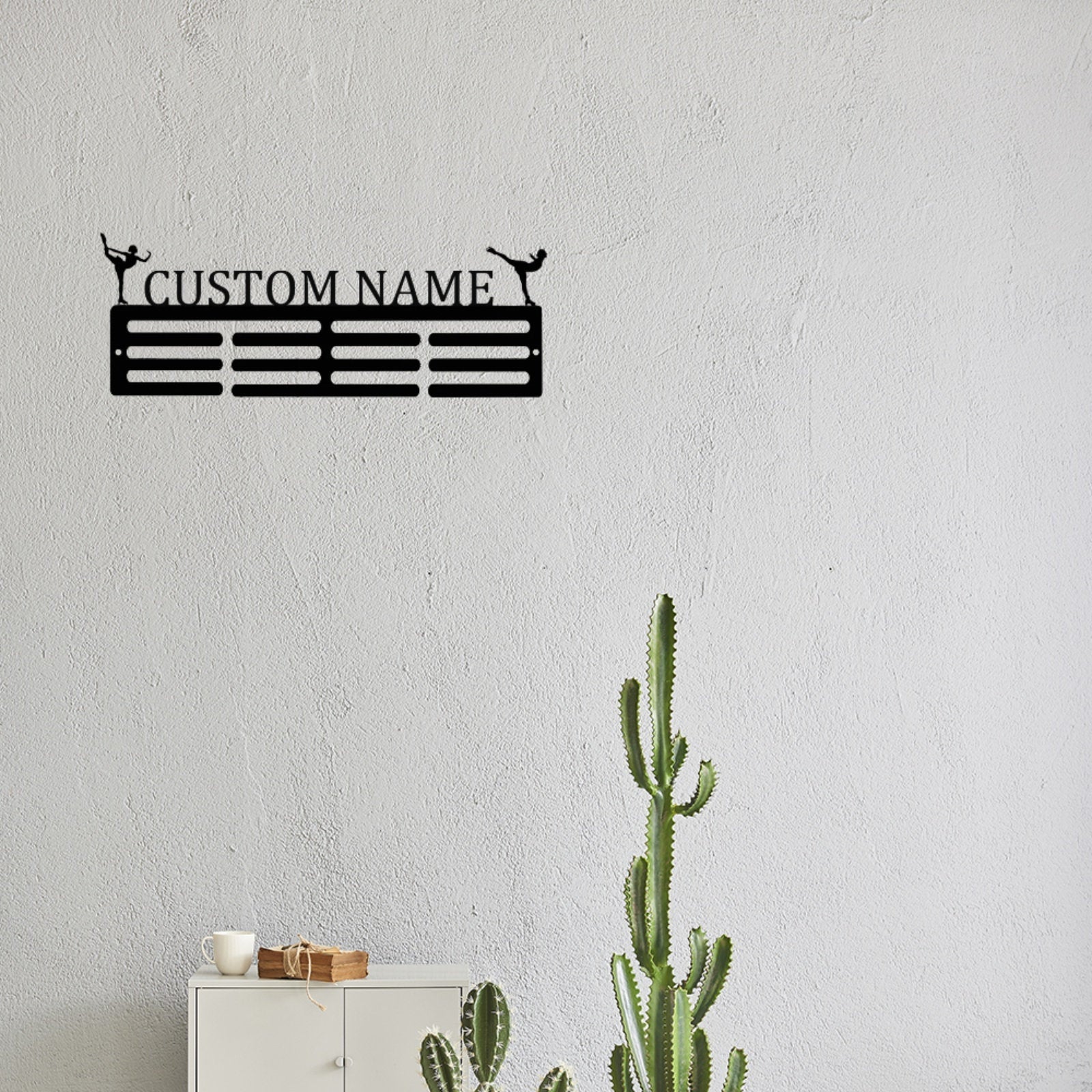 Custom Figure Skater Medal Hanger, Personalized Skating Medal Holder