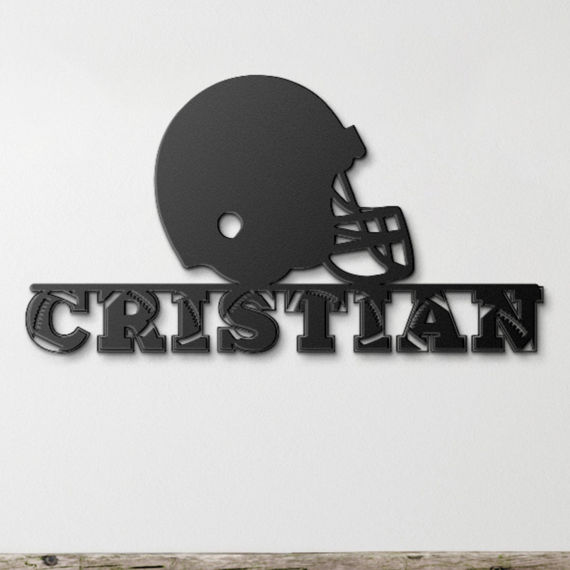 Custom Football Metal Sign, Custom Name Football Wall Art, Football Name Sign, Football Metal Home Decor, Soccer Player Name, Soccer Metal