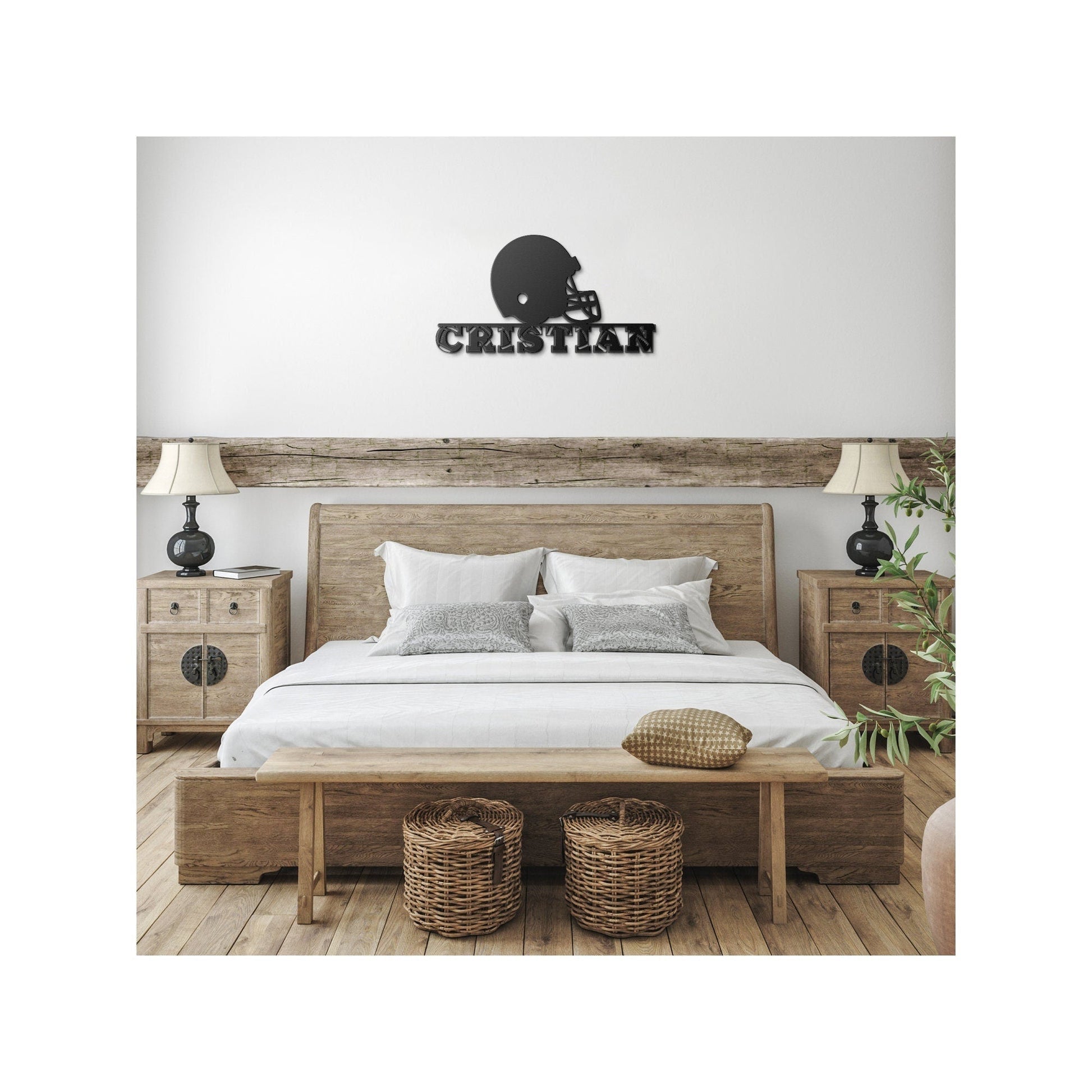 Custom Football Metal Sign, Custom Name Football Wall Art, Football Name Sign, Football Metal Home Decor, Soccer Player Name, Soccer Metal