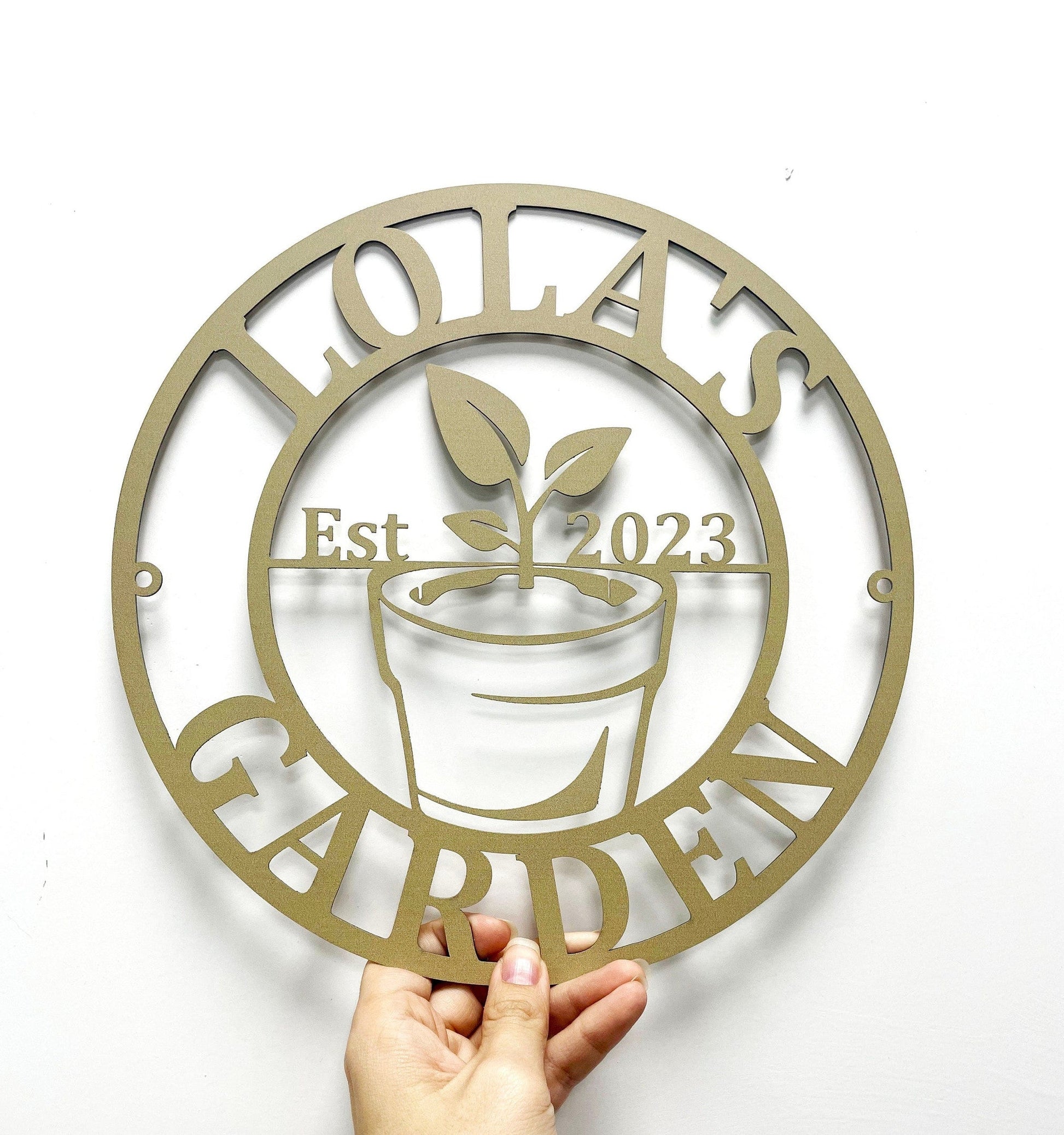 Custom Garden Sign,Outdoor Decor,Plant Sign,Garden Wall Art,Family Garden Sign, Gate Decor,Personalized Garden Sign Name