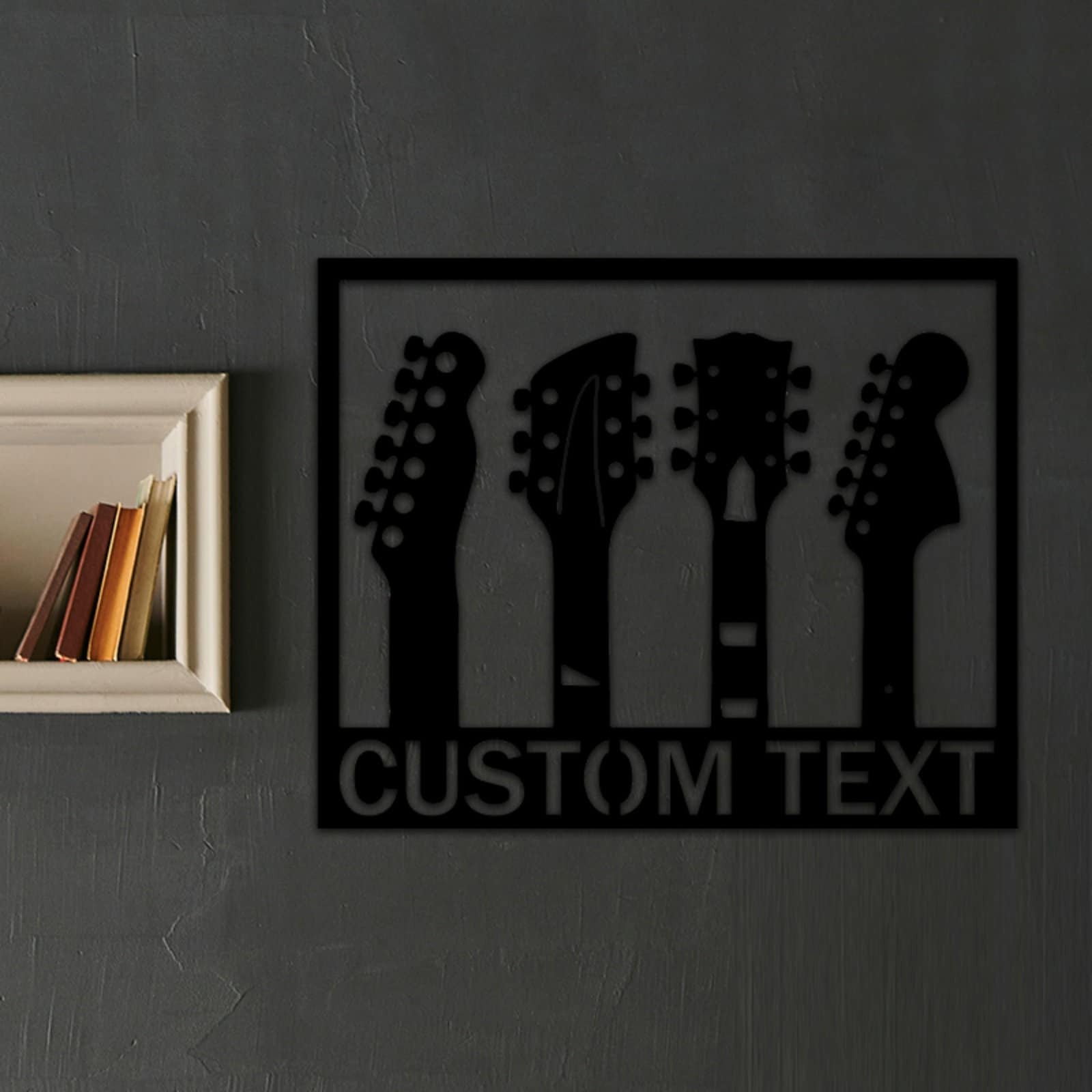 Custom Guitar Metal Sign,Custom Guitar Wall decor, Personalized Guitar Player Metal Sign, Music Room,Guitar Monogram,Musician Gift