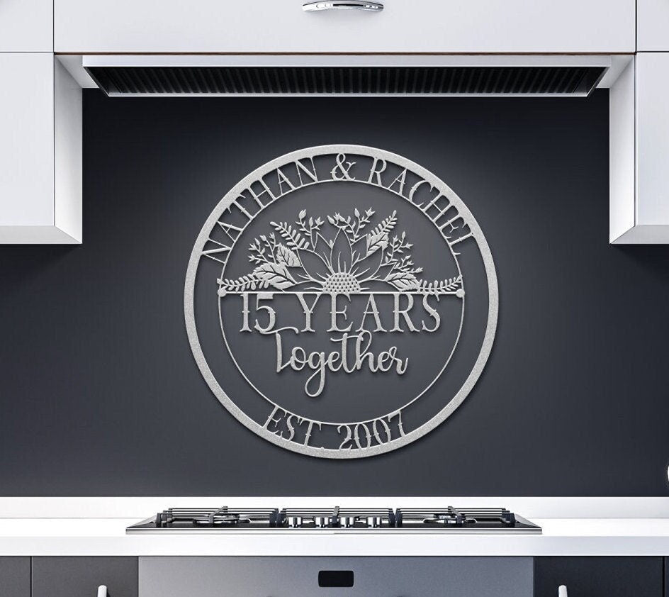 5th Anniversary Gift, Metal Sign For 5th Anniversary, 5th Wedding Anniversary, Personalized Gift For Couple