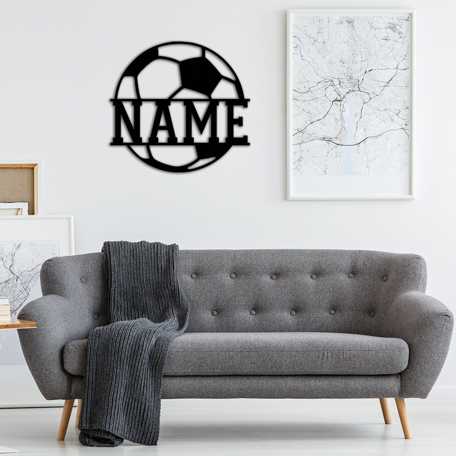 Custom Soccer Metal Sign,Personalized Soccer Metal Wall Art,Soccer Player Metal Sign,Soccer Wall Decor,Sport Sign,Soccer Player Name Sign