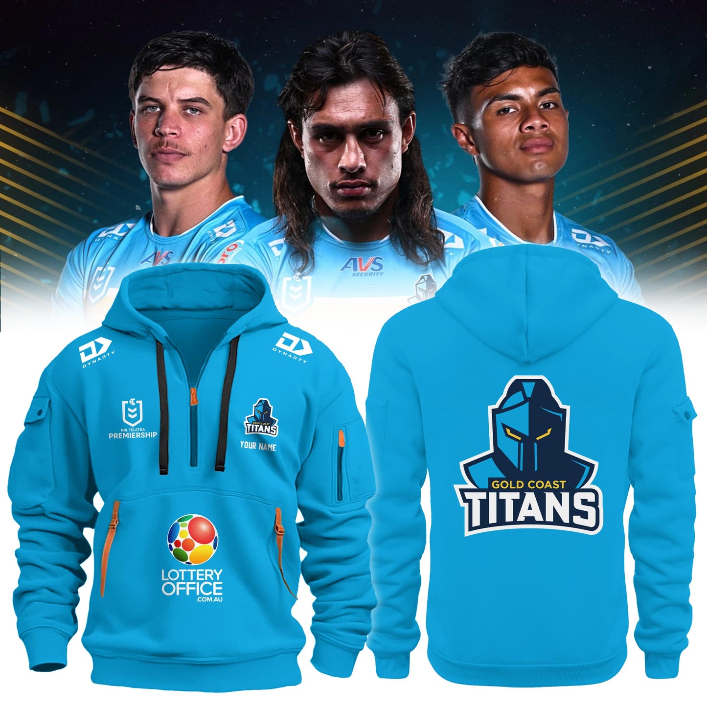 Gold Coast Titans Personalized New Hoodie