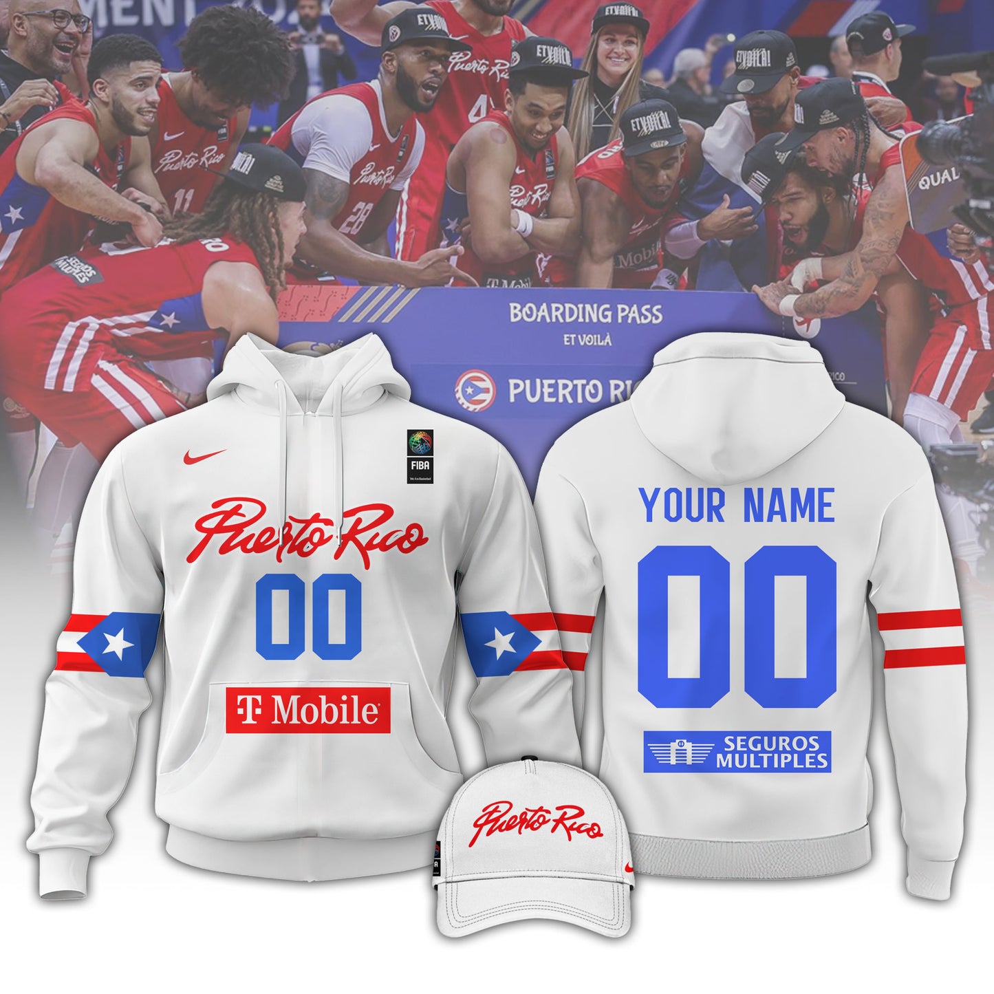 Puerto Rico Men’s National Basketball Team – 2025 FIBA Hoodie Custom