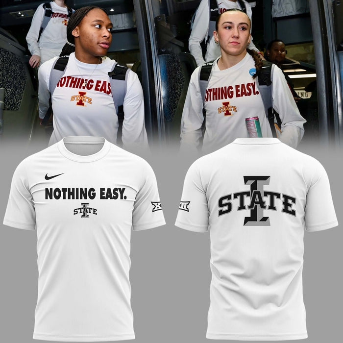 Special New Nothing Easy. Black And White Tshirt