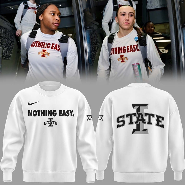 Special New Nothing Easy. Black And White Sweatshirt
