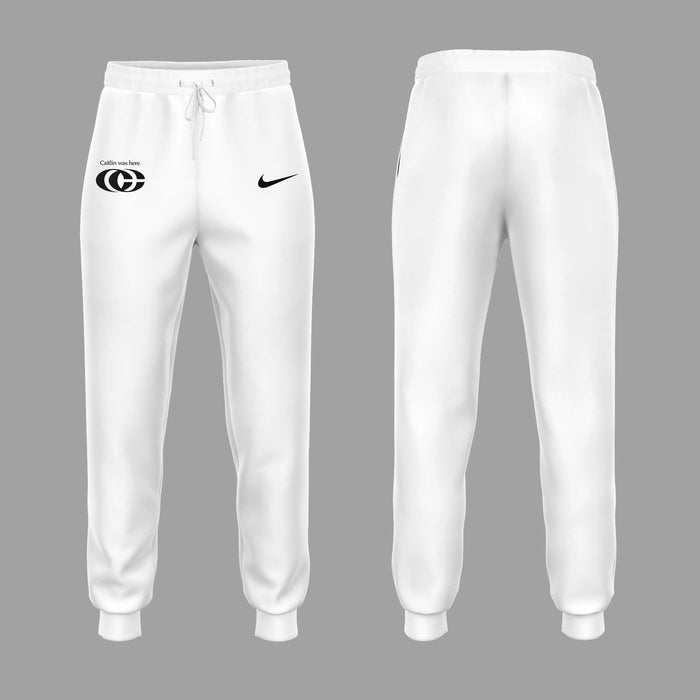 Caitlin Was Here - Caitlin Clark Signature Nike Swoosh Logo Hoodie V2 (White)