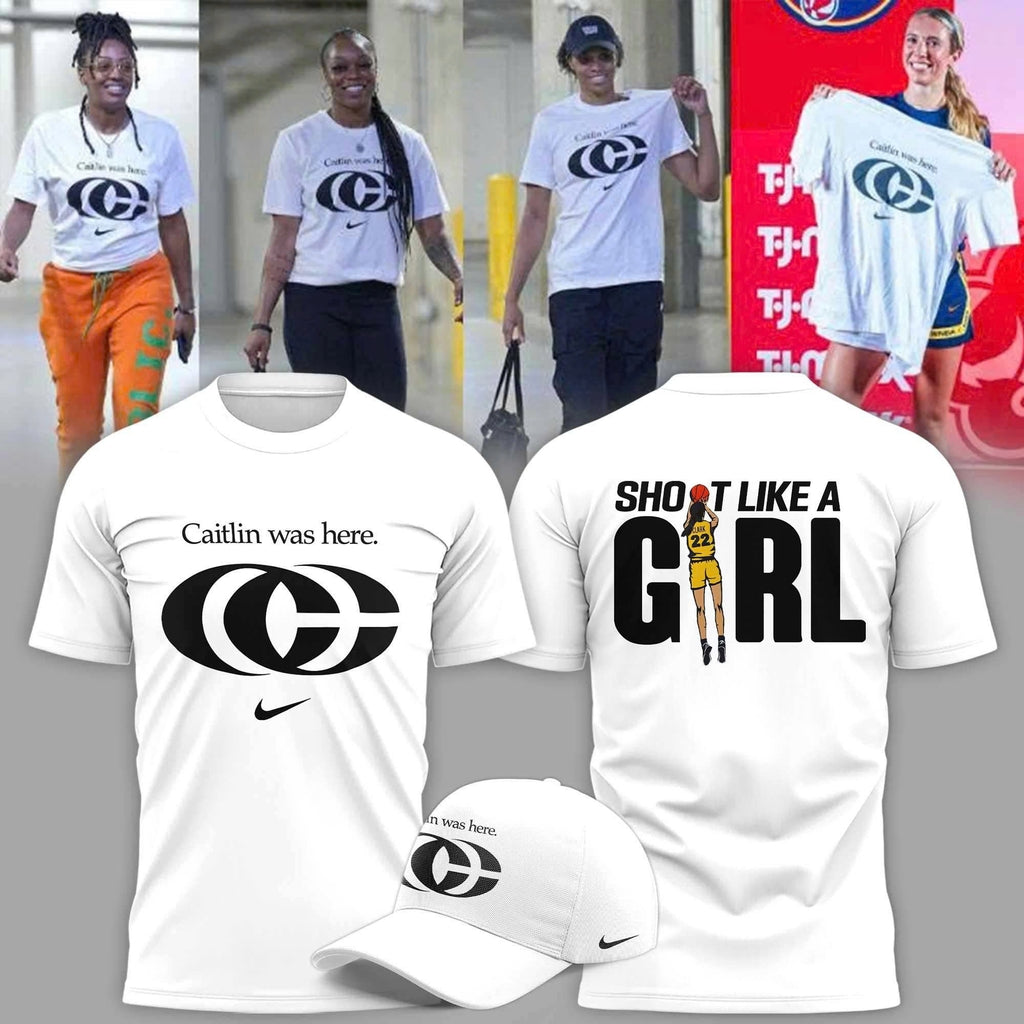 Caitlin Was Here - Caitlin Clark Signature Nike Swoosh Logo T-shirts