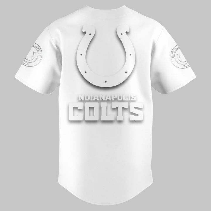 Indianapolis Colts "White Out" Baseball Jersey V2