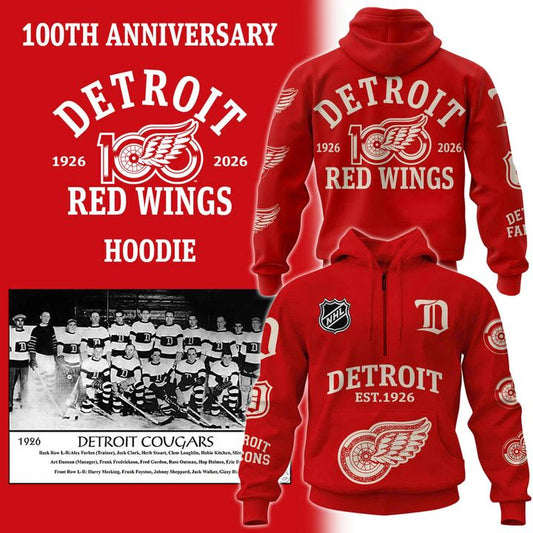 Detroit Red Wings 100th Anniversary Limited Edition Hoodie
