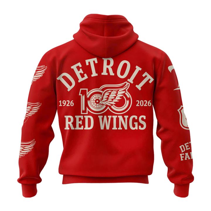 Detroit Red Wings 100th Anniversary Limited Edition Hoodie