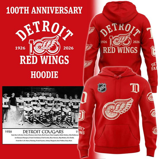 Detroit Red Wings 100th Anniversary Limited Edition Hoodie