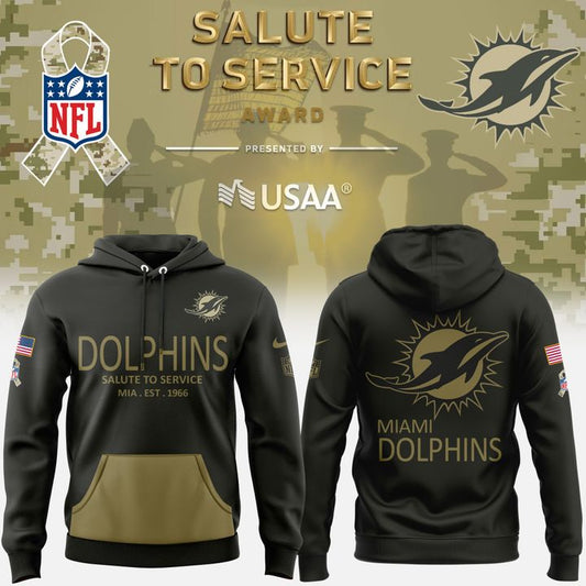 Miami Dolphins Salute to Service Sideline 2025 Hoodie