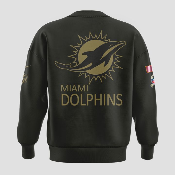Miami Dolphins Salute to Service Sideline 2025 Sweatshirt