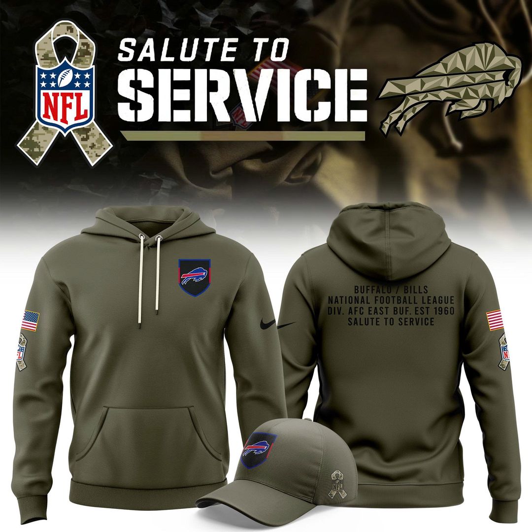 Buffalo Bills 2025 Salute to Service Sideline Standard Issue Hoodie