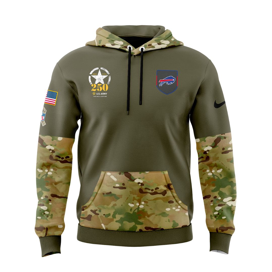Buffalo Bills 2025 Salute to Service Sideline Standard Issue Hoodie