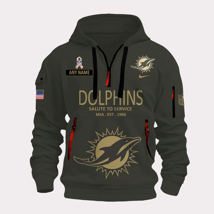 Miami Dolphins Salute to Service Sideline 2025 new Hoodie