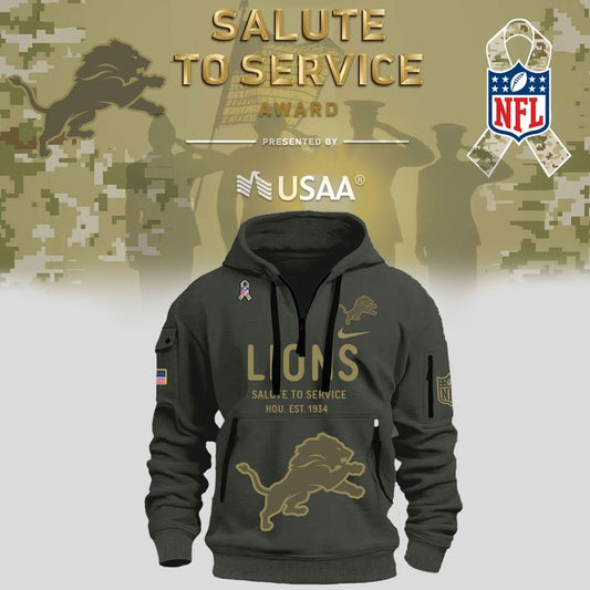 Detroit Lions Salute to Service Sideline 2025 new Hoodie