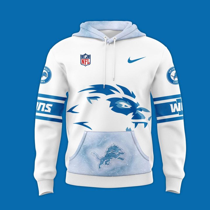 Men's Detroit Lions Nike 2025 Icy White Limited Hoodie