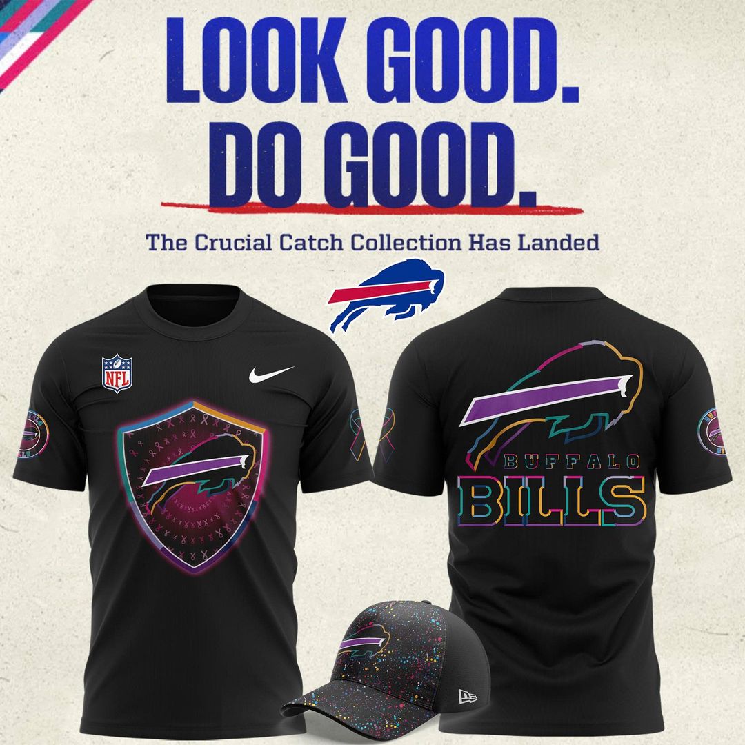 Buffalo Bills Black 2025 NFL Crucial Catch Limited Edition T-shirt