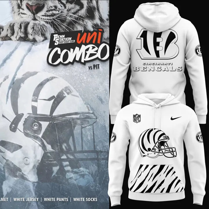 Men's Nike White Cincinnati Bengals "White Bengals" Hoodie