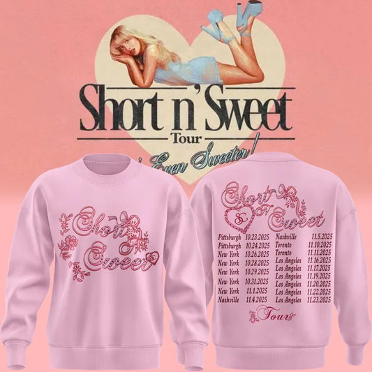 Exclusive Version Short N' Sweet Tour Pittsburgh Pink Sweat 2025